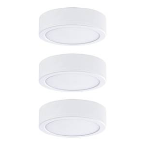 LED-plafondlamp Pukk (set van 3) polycarbonaat - 3 lichtbronnen - Wit