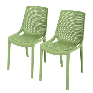 Chaises empilables Vacaria - Lot de 2 Polyéthylène - Vert