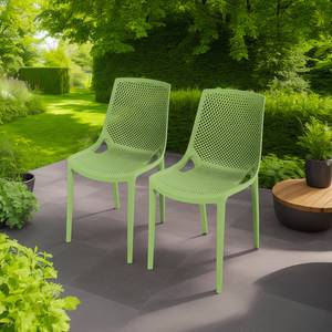 Set di 2 sedie da giardino VACARIA Polietilene - Verde