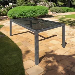 Tuintafel Oreana polyetheen/glas - Breedte: 180 cm