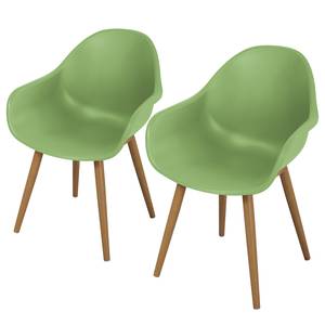 Chaises de jardin Vacy - Lot de 2 Polyéthylène / Acier - Vert