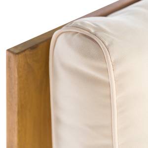 Loungeecke Mavre aus Akazienholz Beige - Massivholz - Textil - 75 x 72 x 75 cm