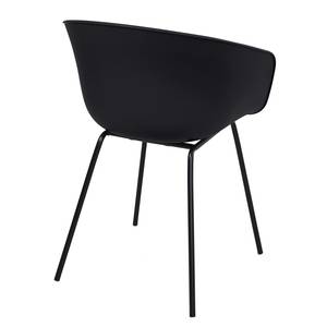 Chaises de jardin Vedene - Lot de 2 Polyéthylène / Acier - Noir