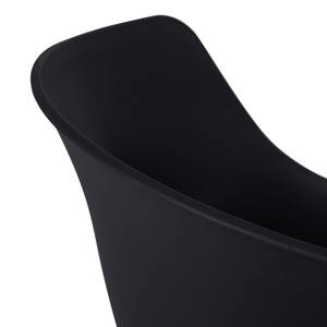 Chaises de jardin Vedene - Lot de 2 Polyéthylène / Acier - Noir