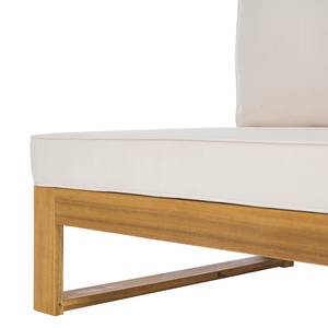 Akazien Loungesessel Mavre mit Armlehnen Beige - Massivholz - Textil - 105 x 72 x 75 cm