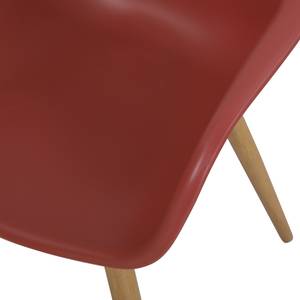 Set di 2 sedie da giardino VACY Polietilene / Acciaio - Rosso