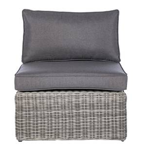 Loungesessel Voia aus rundem Polyrattan Polyrattan / Polyester - Grau