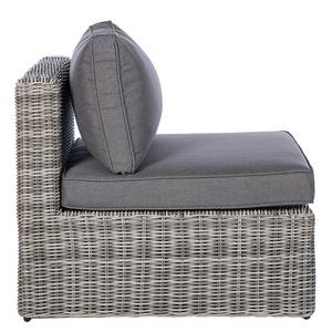 Loungesessel Voia aus rundem Polyrattan Polyrattan / Polyester - Grau