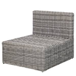 Loungesessel Voia aus rundem Polyrattan Polyrattan / Polyester - Grau