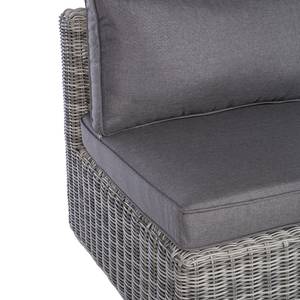 Loungesessel Voia aus rundem Polyrattan Polyrattan / Polyester - Grau