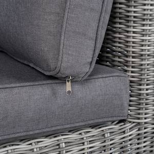 Loungesessel Voia aus rundem Polyrattan Polyrattan / Polyester - Grau