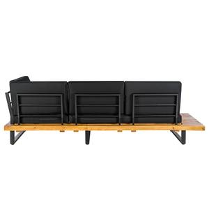 Akazienholz Loungeset Tamesna 3-teilig Braun - Grau - Metall - Massivholz