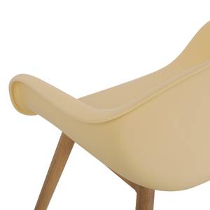 Tuinstoel VACY set van 2 polyetheen/staal - Beige