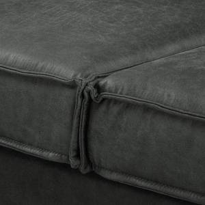 Sofa Jurga (2-Sitzer) Antiklederlook - Microfaser Yaka: Schwarz