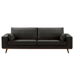 Sofa Jurga (3-Sitzer) Webstoff - Webstoff Sioma: Schwarz