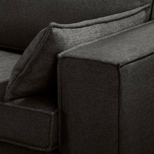 Sofa Jurga (3-Sitzer) Webstoff - Webstoff Sioma: Schwarz