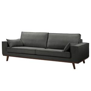 Sofa Jurga (3-Sitzer) Webstoff - Webstoff Sioma: Dunklgrau