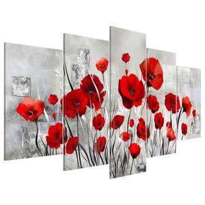 Wandbild Scarlet Cloud MDF / Leinwand - Mehrfarbig - 200 x 100 cm