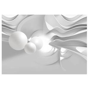Fototapete White Corridors Premium Vlies - Grau - 250 x 175 cm