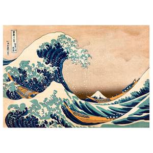 Fototapete The Great Wave off Kanagawa Premium Vlies - Mehrfarbig - 150 x 105 cm