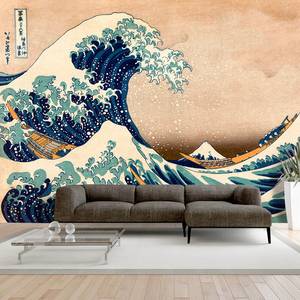 Fototapete The Great Wave off Kanagawa Premium Vlies - Mehrfarbig - 150 x 105 cm
