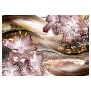 Papier peint Lilies on the Wave Papier peint en intissé premium - Multicolore - 200 x 140 cm