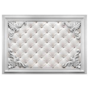 Fotobehang Quilted Leather premium vlies - beige - 350 x 245 cm