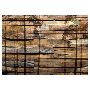 Papier peint Shadow of Trees Papier peint en intissé premium - Marron - 150 x 105 cm