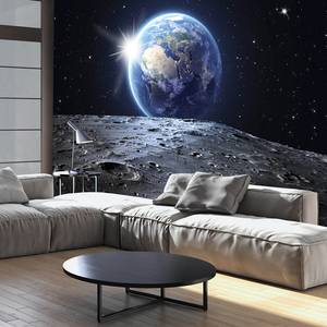 Fotobehang View of the Blue Planet premium vlies - zwart/blauw - 150 x 105 cm