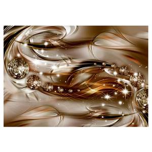 Fotomurale Chocolate Tide Tessuto non tessuto premium - Marrone / Oro - 400 x 280 cm