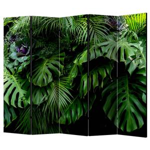 Paravento Rainforest Tessuto non tessuto su legno massello - Multicolore