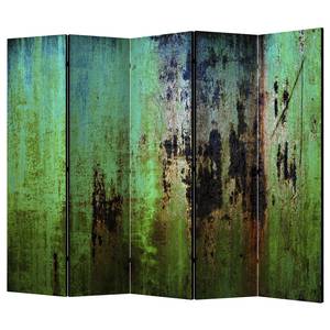 Paravent Emerald Mystery Intissé sur bois massif - Multicolore - 5 éléments