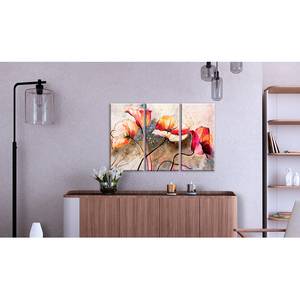 Quadro Mohnblumen im Wind MDF / Tela - Multicolore - 120 x 80 cm