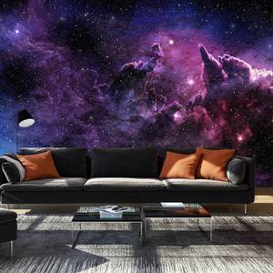 Fototapete Purple Nebula Premium Vlies - Lila - 200 x 140 cm