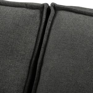 Ecksofa Jurga Webstoff - Webstoff Sioma: Dunklgrau - Longchair davorstehend rechts