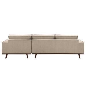 Ecksofa Jurga Webstoff - Webstoff Sioma: Creme - Longchair davorstehend rechts