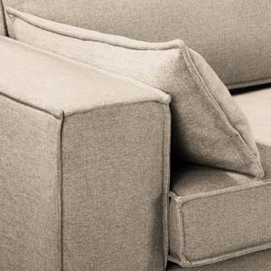 Ecksofa Jurga Webstoff - Webstoff Sioma: Creme - Longchair davorstehend rechts