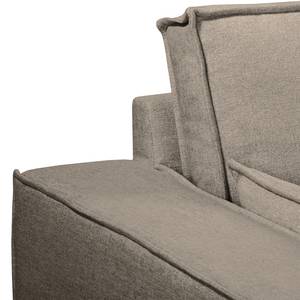 Ecksofa Jurga Webstoff - Webstoff Sioma: Braun - Longchair davorstehend rechts