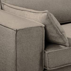 Ecksofa Jurga Webstoff - Webstoff Sioma: Braun - Longchair davorstehend rechts