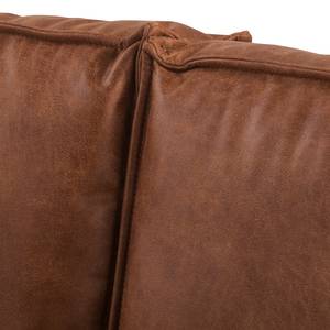 Ecksofa Jurga Antiklederlook - Microfaser Yaka: Cognac - Longchair davorstehend links