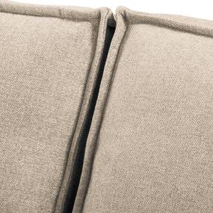 Ecksofa Jurga Webstoff - Webstoff Sioma: Creme - Longchair davorstehend links