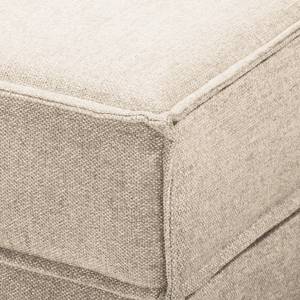 Ecksofa Jurga Webstoff - Webstoff Sioma: Creme - Longchair davorstehend links