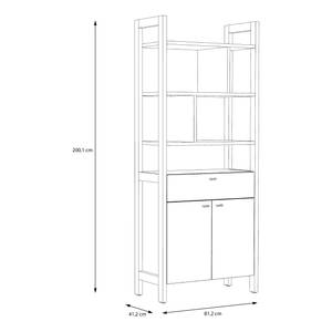 Ensemble de bureau Holvik (4 éléments) Marron - Bois manufacturé