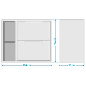 Waschtisch TRANGLE mit 2 Schubladen Sheesham massiv