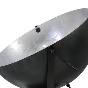Tafellamp Larino II ijzer/staal - 1 lichtbron - Zwart/zilverkleurig