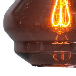 Lampe Porto II Verre transparent / Acier - 1 ampoule
