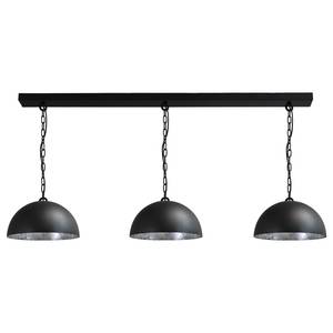 Hanglamp Larino II ijzer/staal - 3 lichtbronnen - Zwart/zilverkleurig