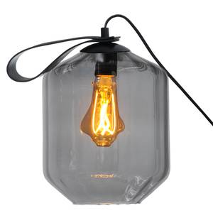 Lampe Porto V Verre transparent / Acier - 1 ampoule