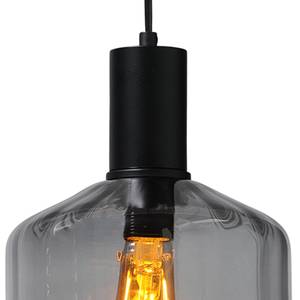 Suspension Porto VIII Verre transparent / Acier - 3 ampoules