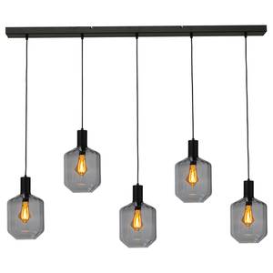 Hanglamp Porto XX transparant glas/staal - 5 lichtbronnen